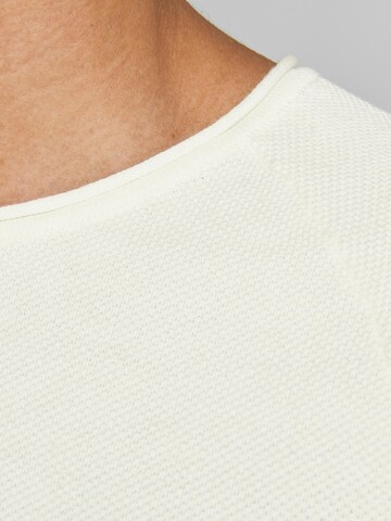 Coupe regular Pull-over 'JJEHill' JACK & JONES en blanc