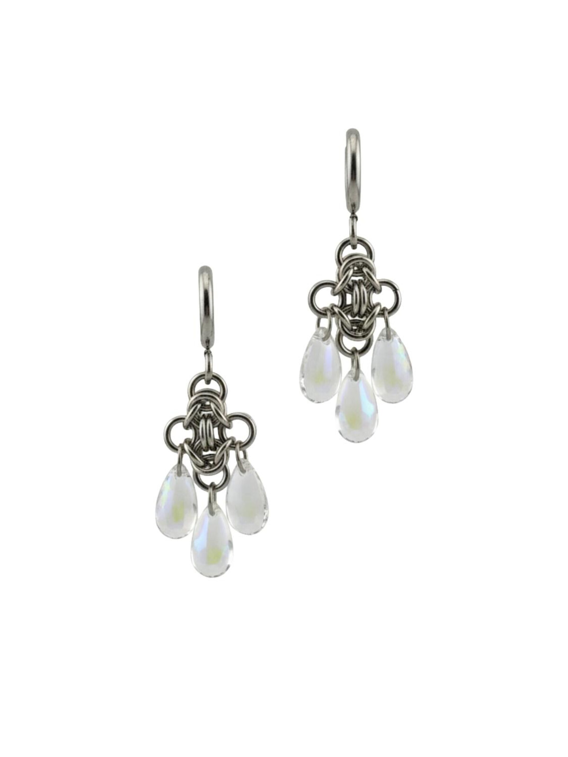 Prettysmarttwins Earrings 'Pluvia' in Grey: front