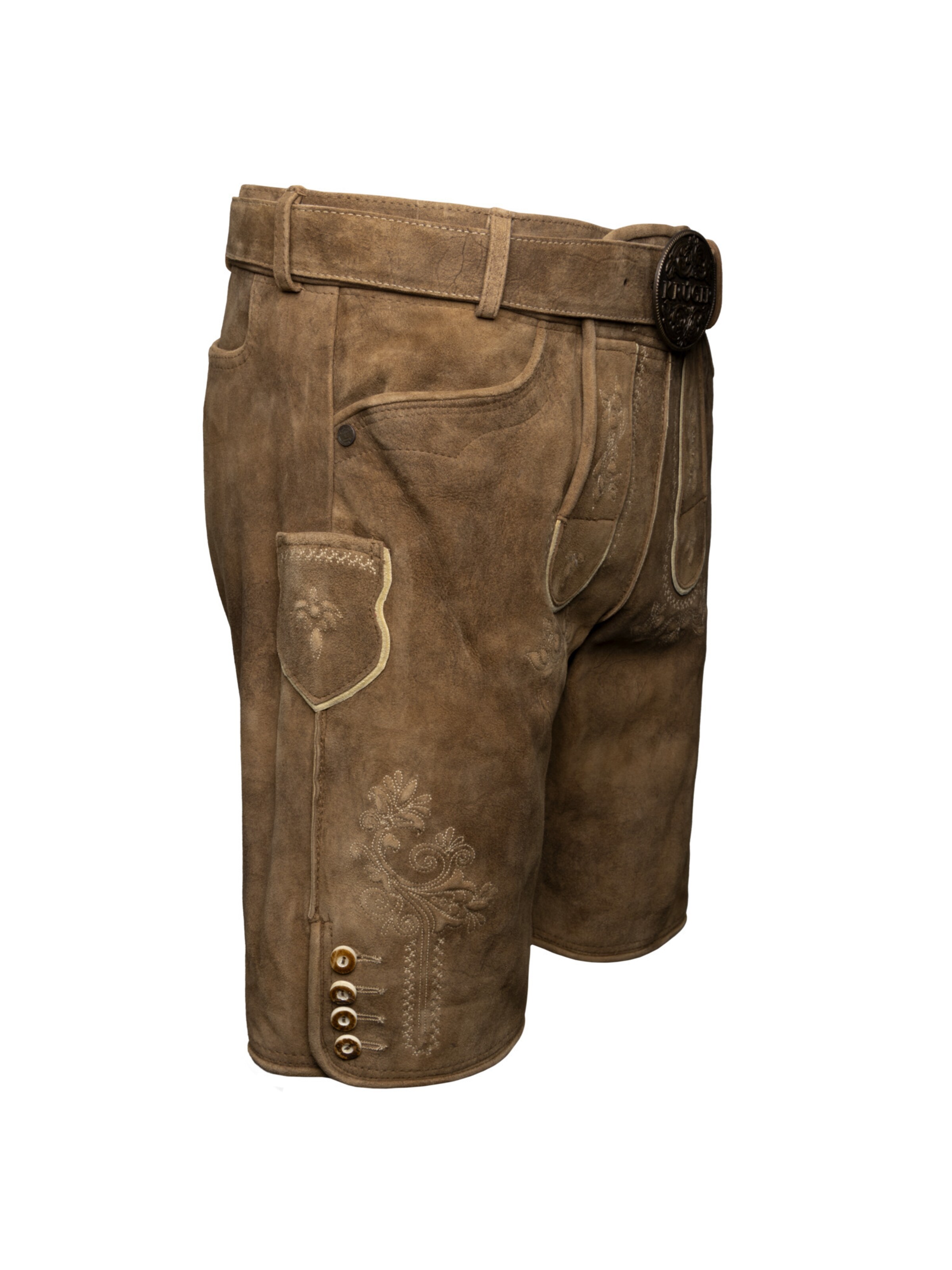 Regular Pantalon folklorique ' Roberto ' Krüger Buam en marron