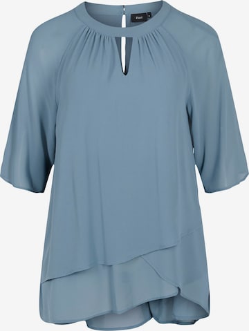 Zizzi Blouse in Blauw: voorkant