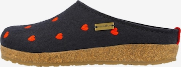 HAFLINGER Clogs 'Grizzly Cuoricini' in Blau: Vorderseite