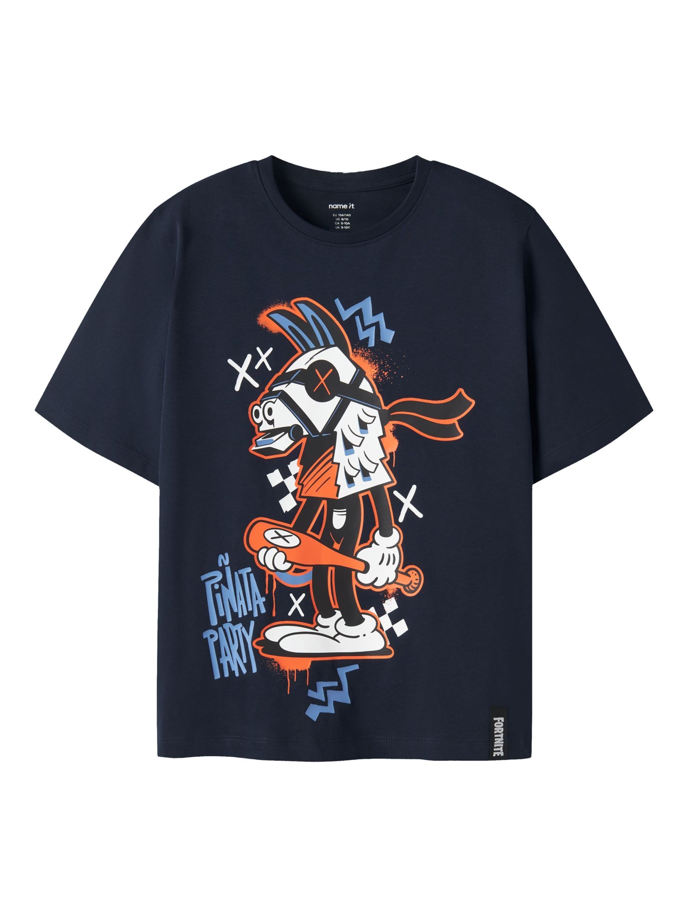 NAME IT Shirt 'Fortnite' in Blauw: voorkant