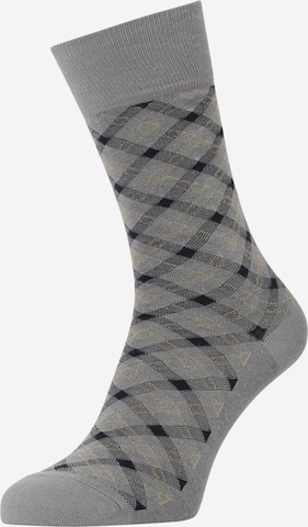 Chaussettes 'Smart Check' FALKE en gris : devant