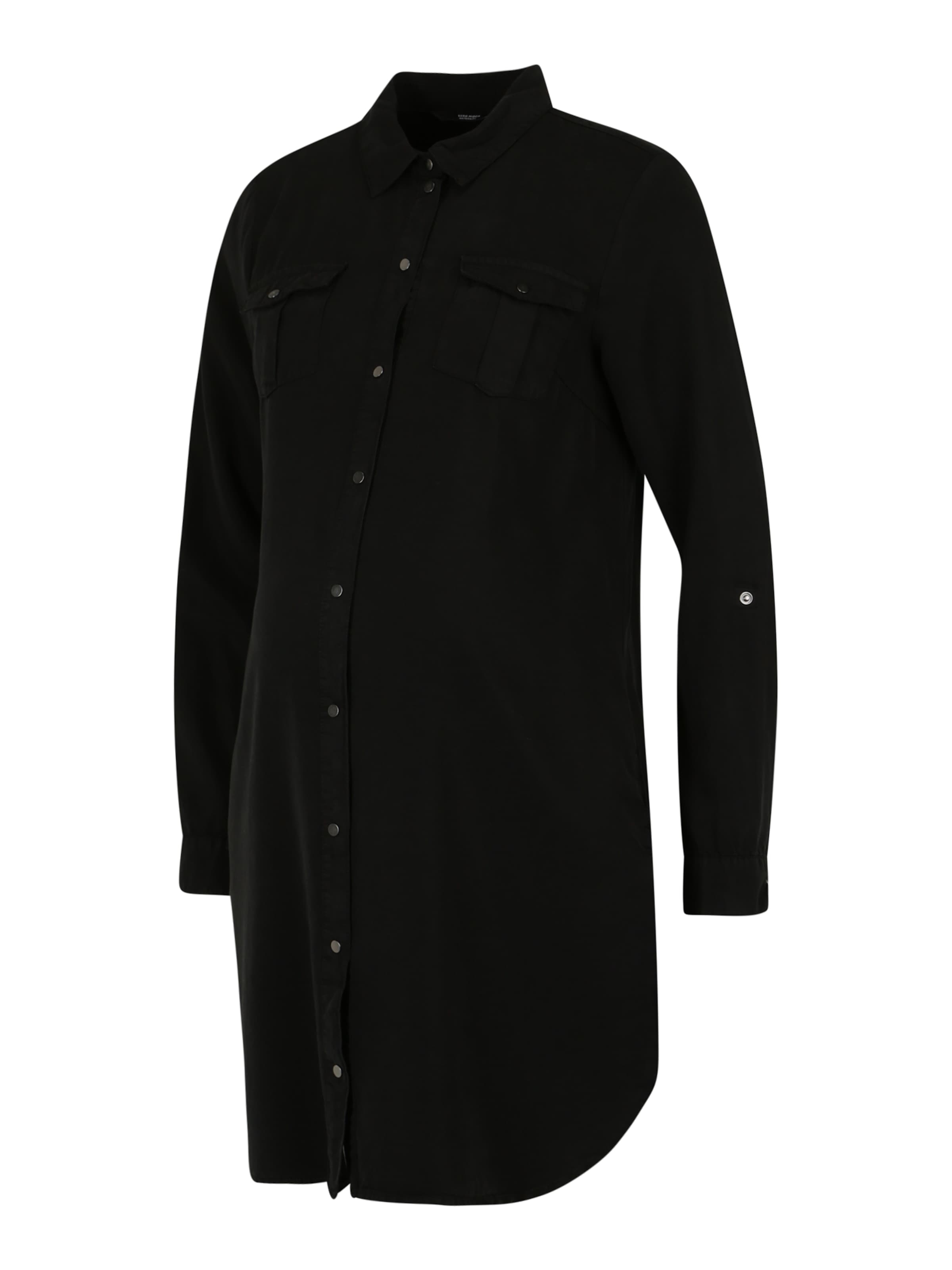 Vero Moda Maternity Shirt Dress in Black: front