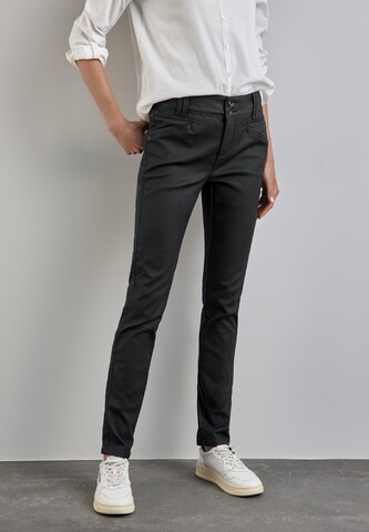 Slimfit Pantaloni di STREET ONE in nero: frontale