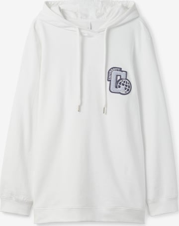 Sweat-shirt SHEEGO en blanc : devant