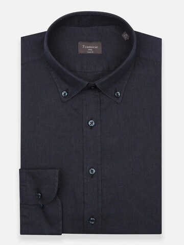 Slim fit Camicia business 'Leonardo Linen Man Shirt Pink' di 7Camicie in blu