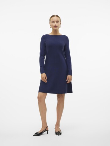 VERO MODA Gebreide jurk 'NANCY' in Blauw