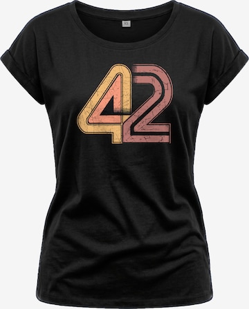 MAKAYA Shirt '42 The Answer' in Black: front
