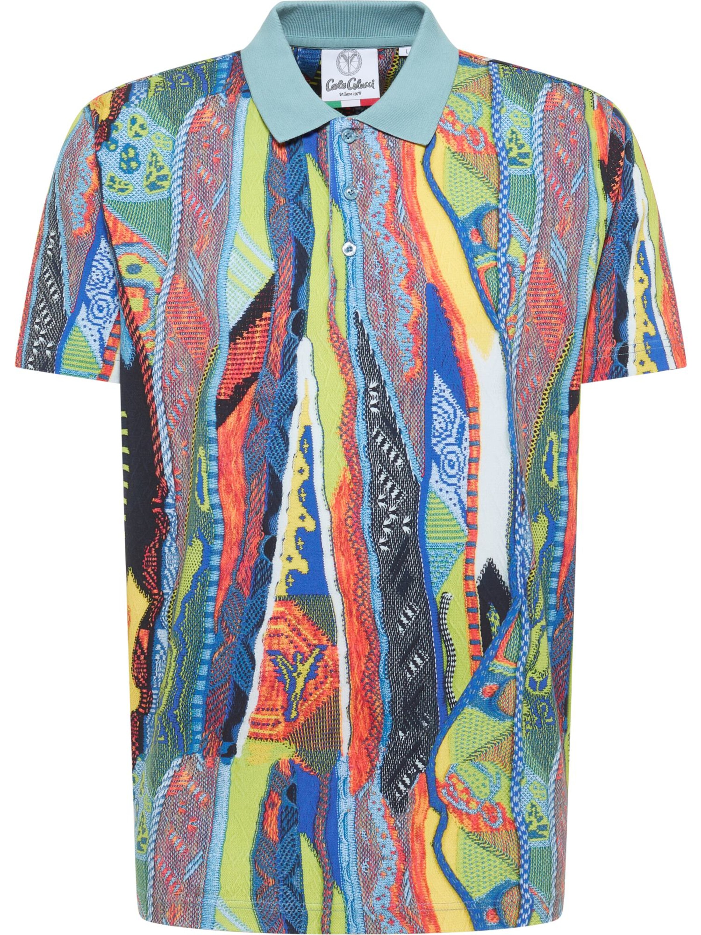 T-Shirt 'Egg' Carlo Colucci en mélange de couleurs : devant