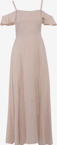 FRESHLIONS Cocktailkleid 'Sandra' in Beige: predná strana