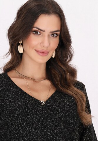 Pullover di faina in nero