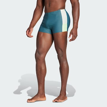 ADIDAS PERFORMANCE Athletic Swim Trunks in Blue: front
