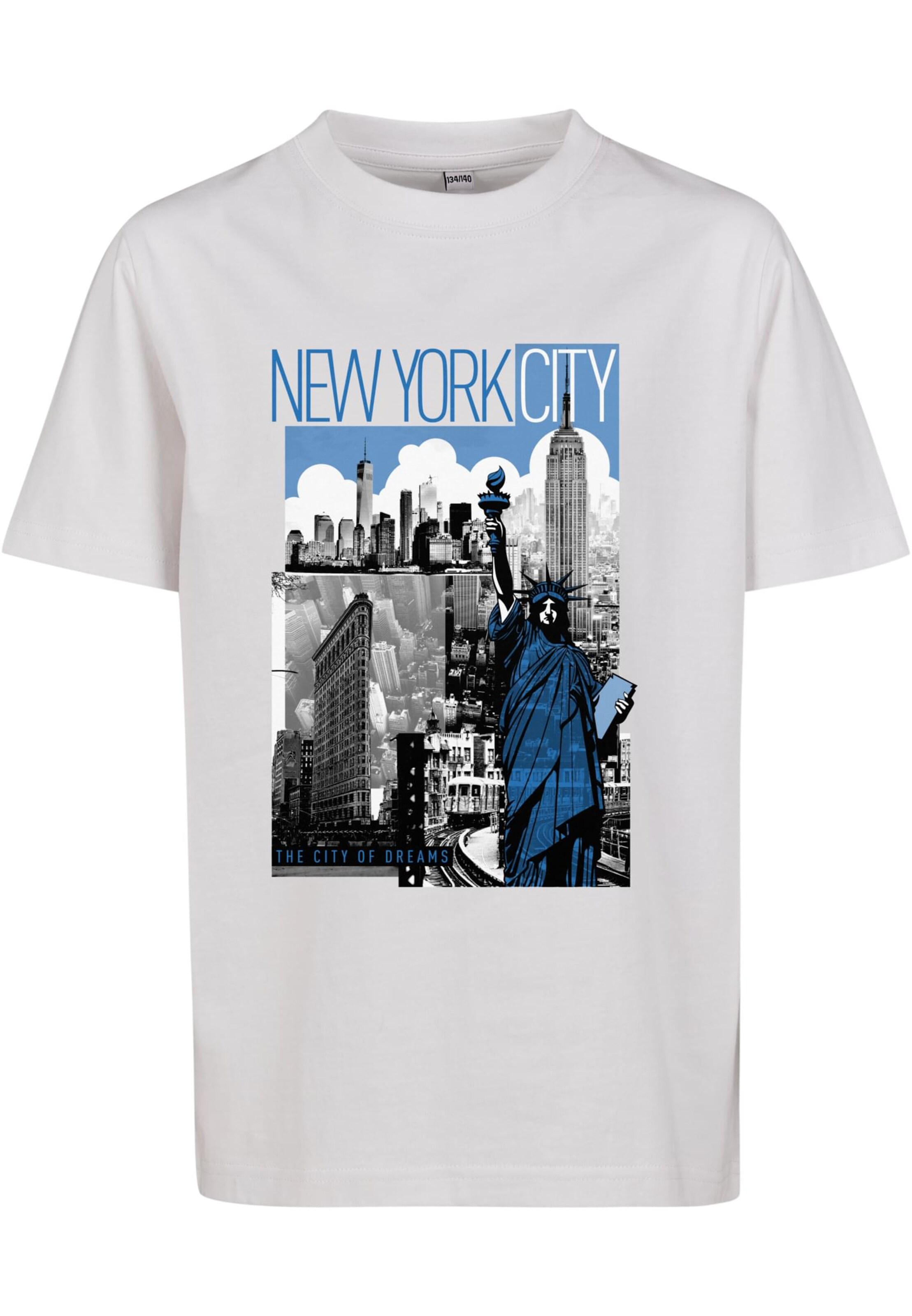 Maglietta ' New York City ' di Mister Tee in bianco: frontale