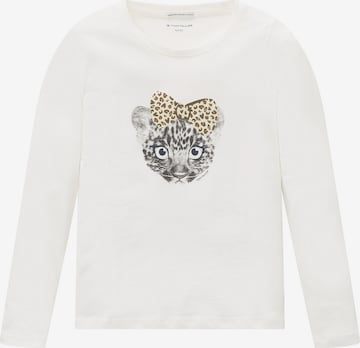 T-Shirt TOM TAILOR en blanc : devant