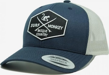 Surf Monkey Athletic Cap in Blue: front
