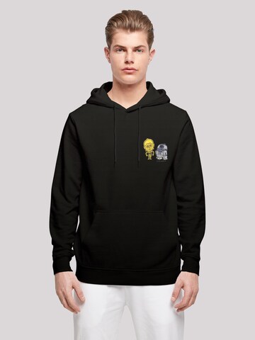 F4NT4STIC Sweatshirt 'Star Wars Resistance Droids Chest Print' in Black: front