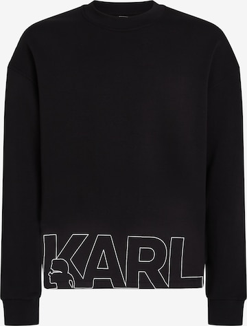 Karl Lagerfeld Sweatshirt 'Bold Hem' in Zwart: voorkant