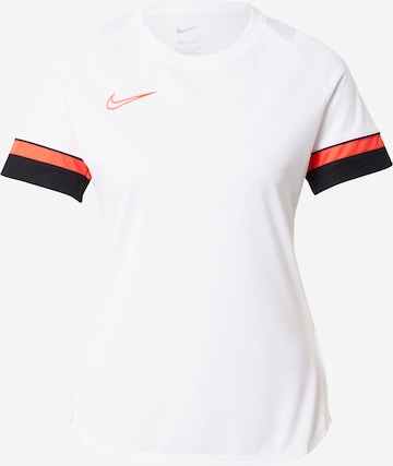 Tricou funcțional 'Academy 21' de la NIKE pe alb: față