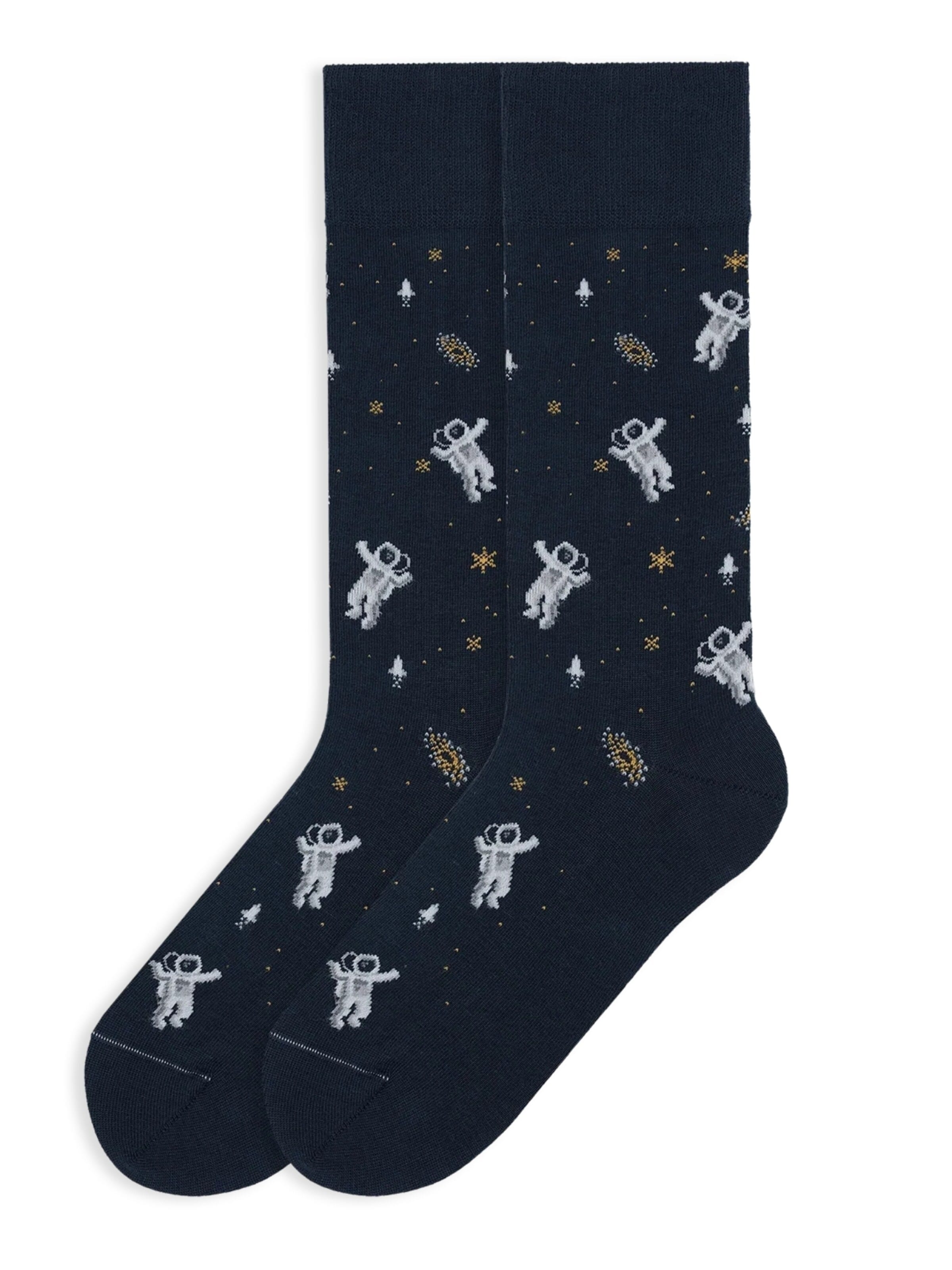 Von Jungfeld Socks 'Space Icons' in Blue: front