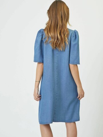 Robe ' Denim' co'couture en bleu
