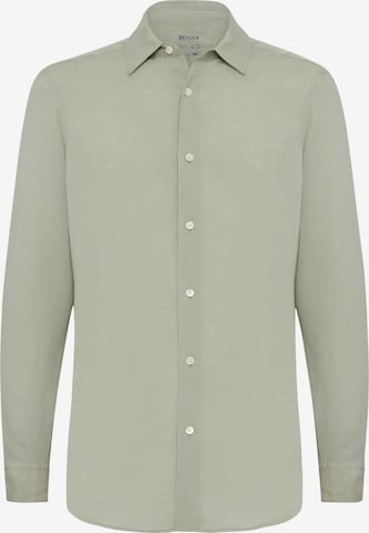 Boggi Milano Regular fit Button Up Shirt in Green: front