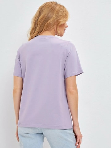 Cat e Lolette Shirt 'Cat in a Denim Suit' in Purple