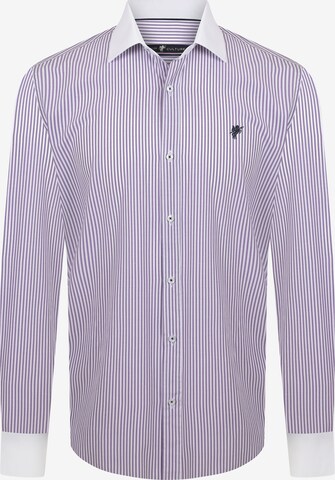 DENIM CULTURE Regular fit Button Up Shirt 'Keith' in Purple: front