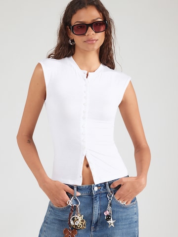 WEEKDAY Top 'Nila' in White: front