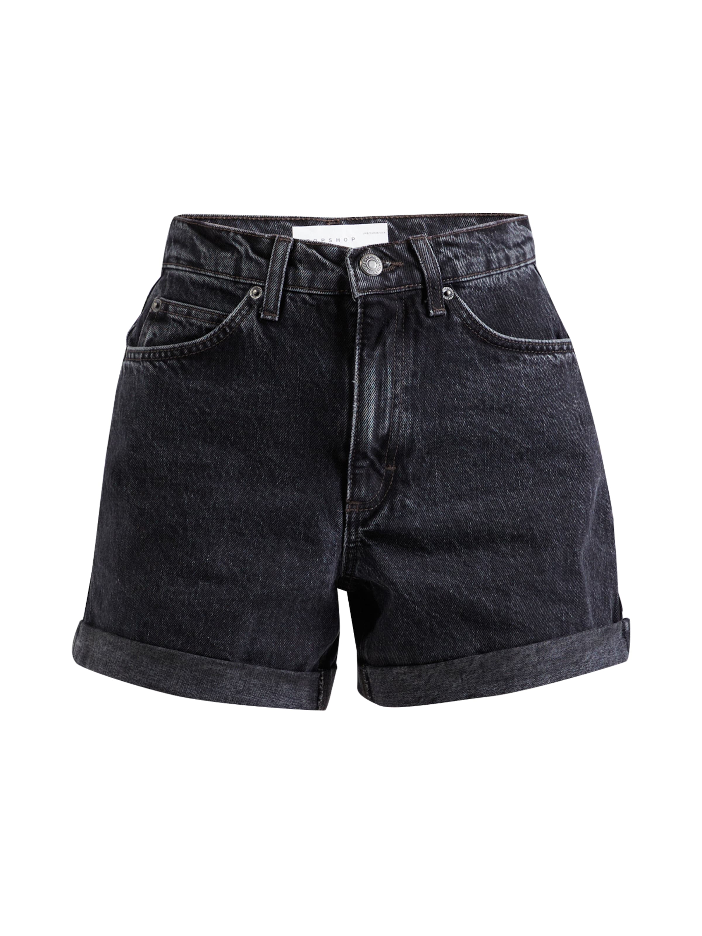 TOPSHOP Štandardný strih Džínsy - Čierna: predná strana