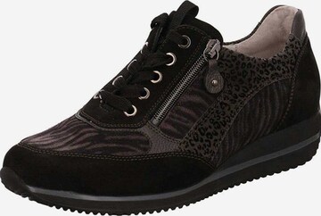 WALDLÄUFER Athletic Lace-Up Shoes in Black: front