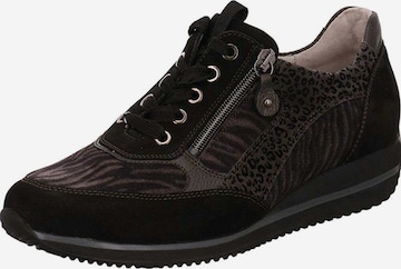 WALDLÄUFER Athletic Lace-Up Shoes in Black: front