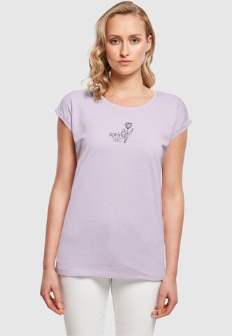 Merchcode Shirt 'Spring - Vibes' in Lila: voorkant