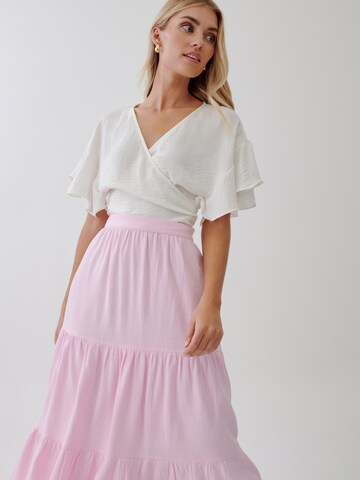 Tussah Skirt 'DALTON' in Pink