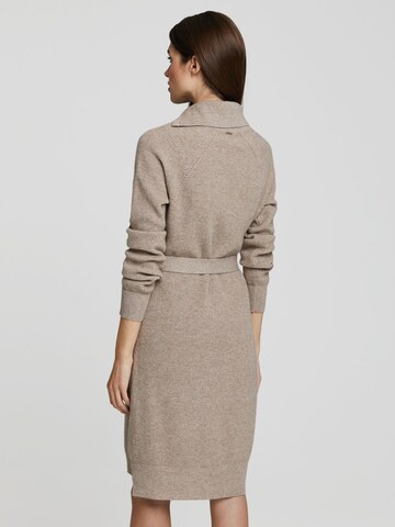 Marc & André Knitted dress 'ELEGANT CONTUR' in Brown