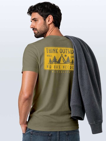 Neverless Shirt 'Think Outside' in Green
