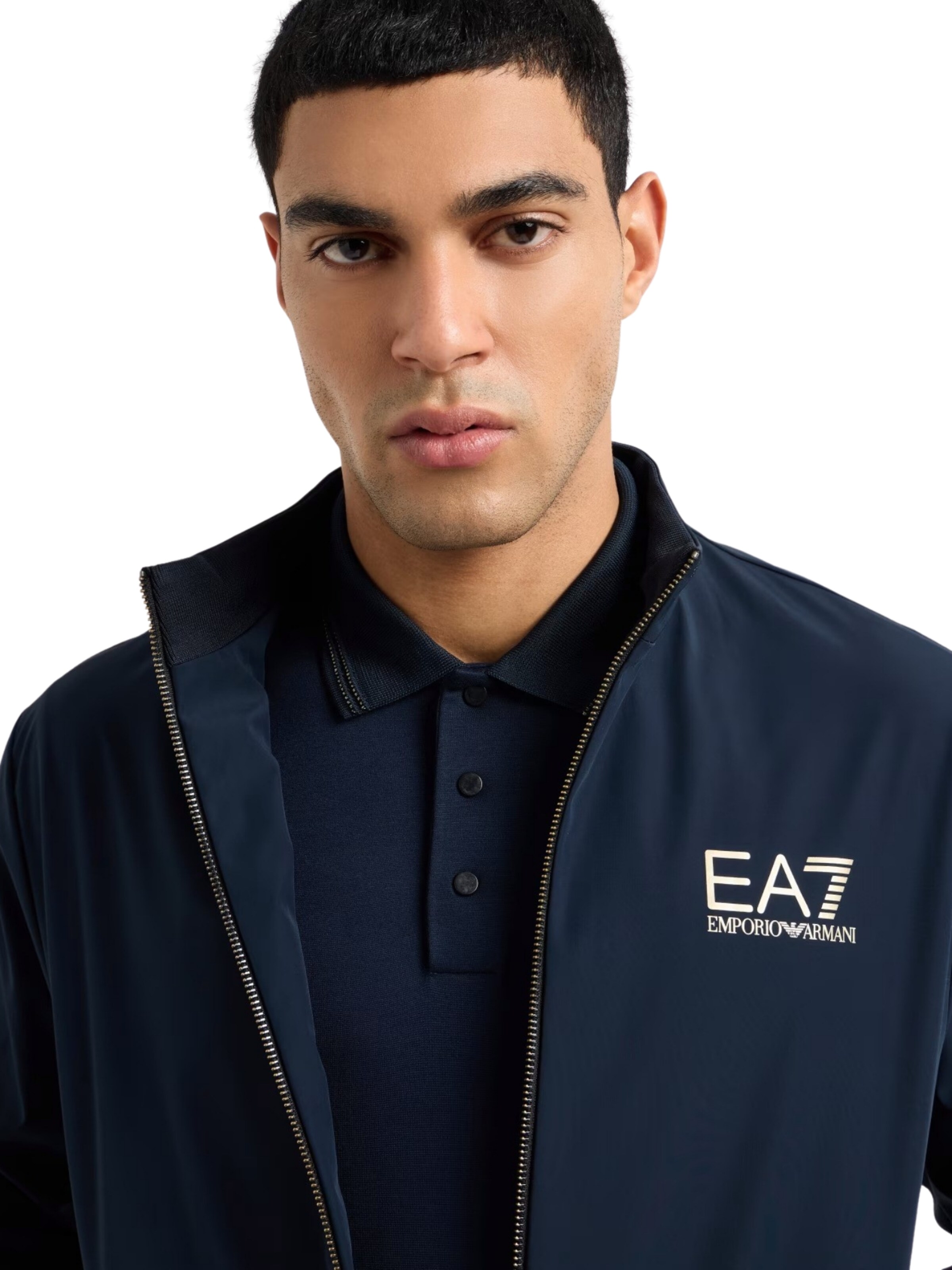 Veste mi-saison 'Gold Label' EA7 Emporio Armani en bleu