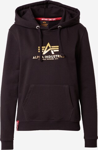 ALPHA INDUSTRIES Sweatshirt in Zwart: voorkant