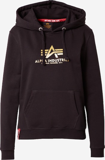 ALPHA INDUSTRIES Sweatshirt in de kleur Goud / Zwart, Productweergave