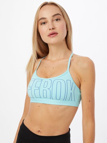 Bustier Soutien-gorge de sport Reebok en bleu : devant