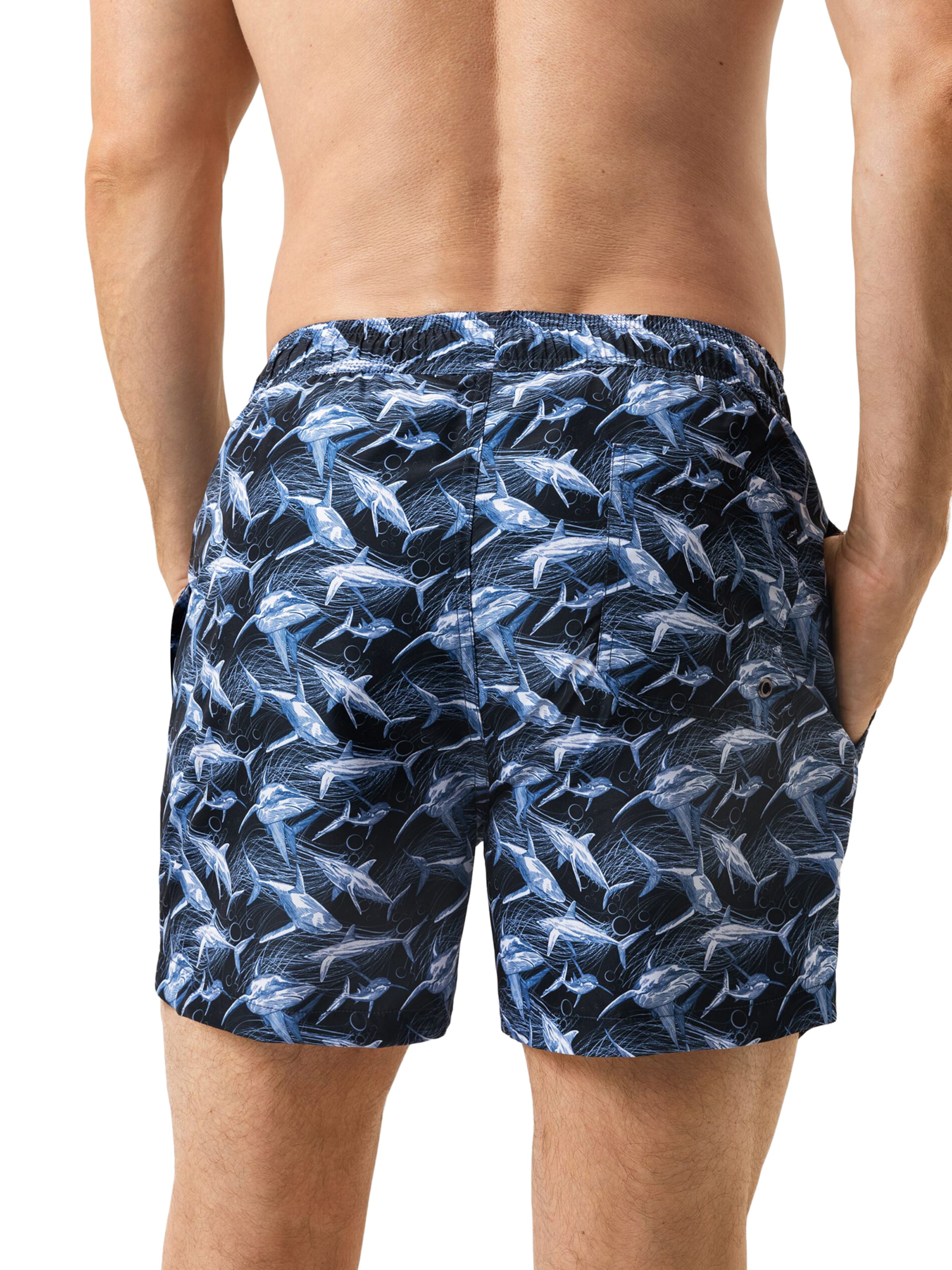 Mey Zwemshorts 'Shark Frenzy' in Blauw