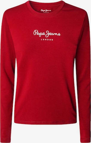 T-shirt 'New Verginia' Pepe Jeans en rouge : devant