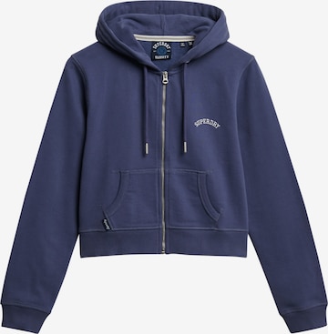Veste de survêtement 'Essential' Superdry en bleu : devant