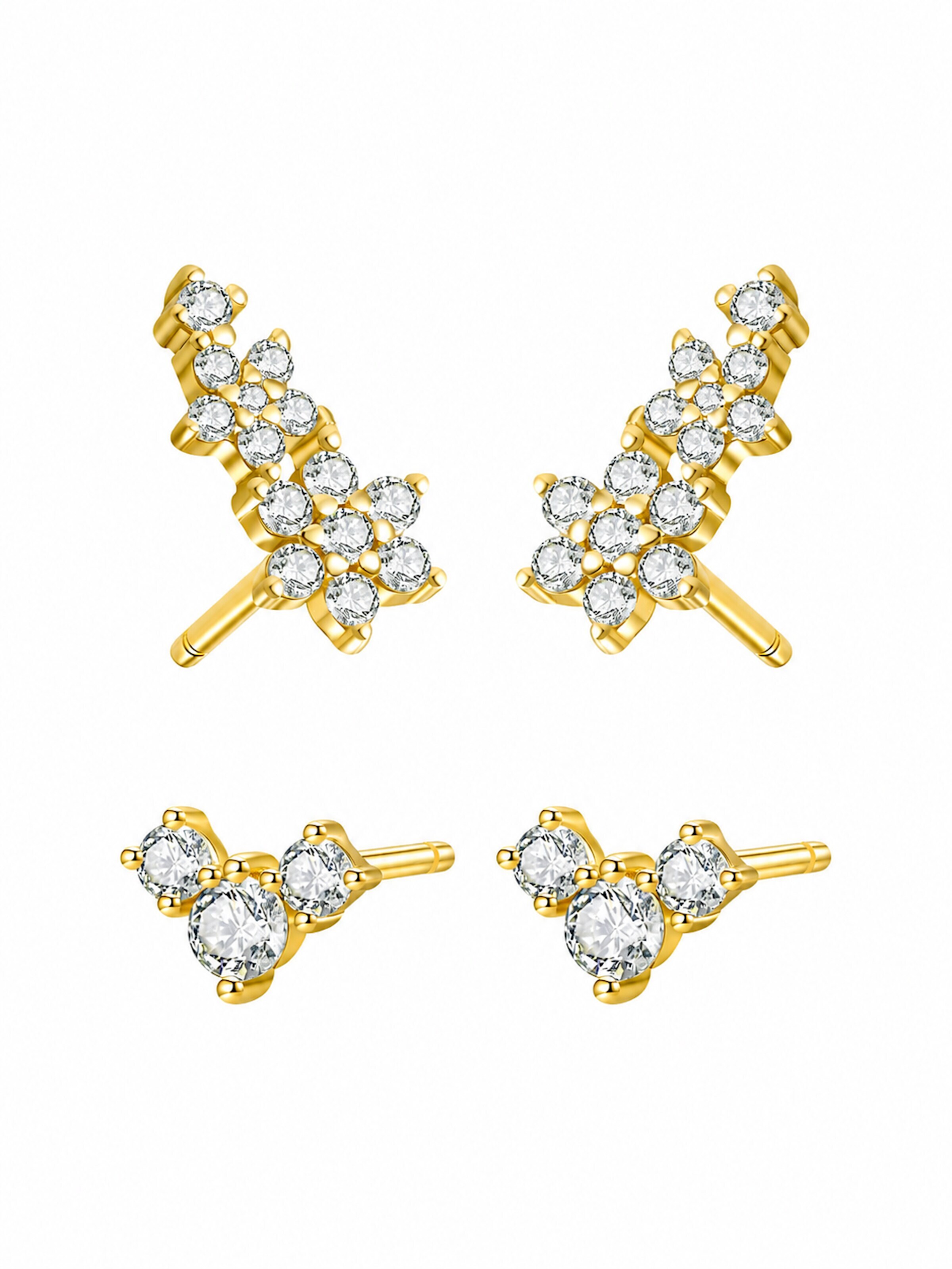 Hey Happiness Oorbellen 'Blooming Flower' in Goud