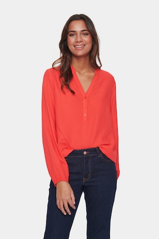 SAINT TROPEZ Blouse 'Campanula' in Red: front