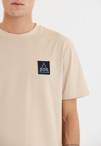SOS Shirt 'Big Wood' in Beige