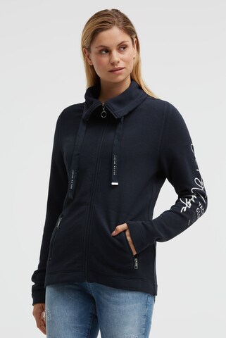 Soccx Zip-Up Hoodie in Blue: front