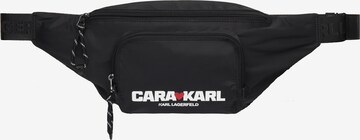 KARL LAGERFELD x CARA DELEVINGNE Belt bag in Black: front