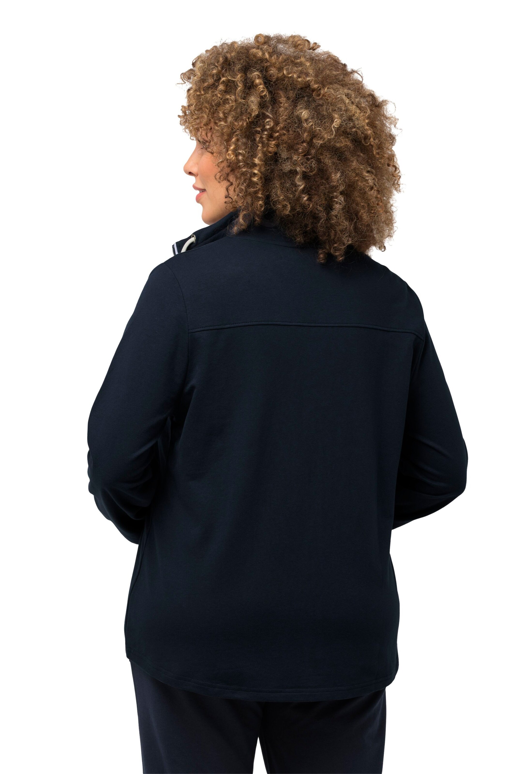 Ulla Popken Sweatjacke in Blau