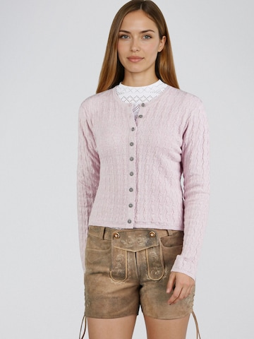 Cardigan 'Hummeltal' SPIETH & WENSKY en rose : devant